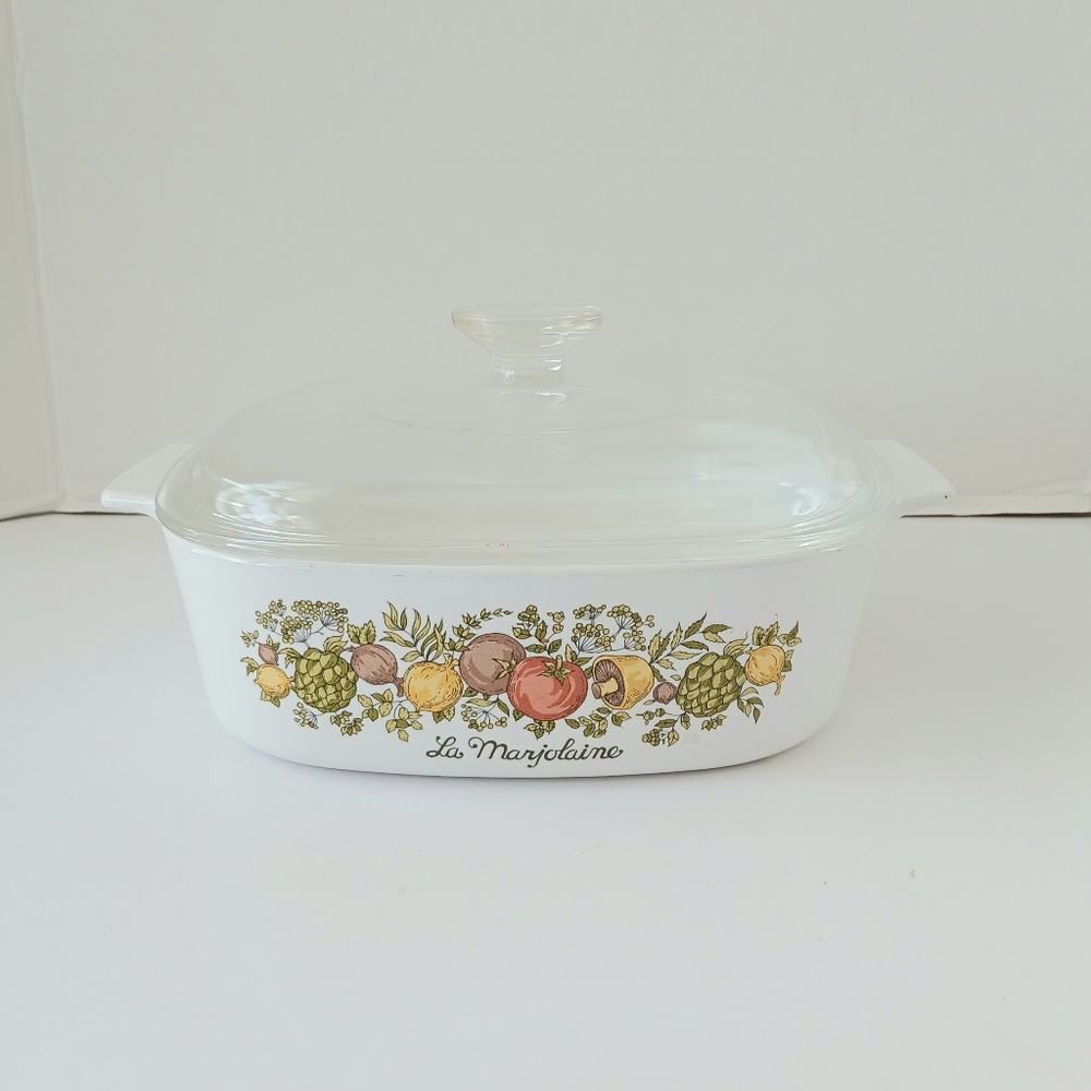 Vtg Corninware Spice Of Life La Marjolaine Square Casserole A-2-B With Lid A-9-C